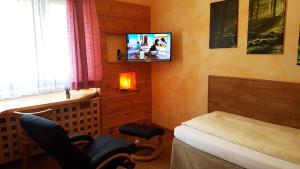TV a/nebo společenská místnost v ubytování Bergfrieden Leutasch/Seefeld