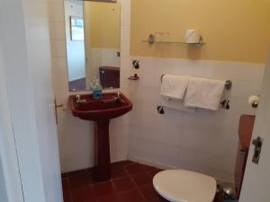 a bathroom with a sink and a toilet at Shalom in Carlingford