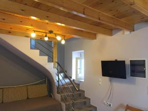 TV a/nebo společenská místnost v ubytování Villa Maria Kythera