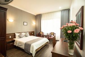 Voodi või voodid majutusasutuse My Lan Hanoi Hotel toas