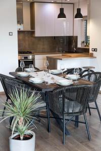 Kuchyň nebo kuchyňský kout v ubytování Apartments Agape