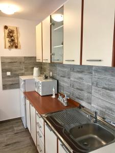 Kuchyň nebo kuchyňský kout v ubytování Apartment Futura