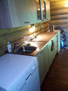 Kuchyň nebo kuchyňský kout v ubytování Guest Home "Būriņi"
