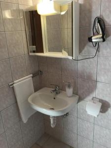Koupelna v ubytování Pansion Ruža