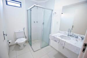 Koupelna v ubytování Hotel Refugio