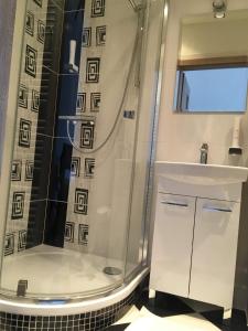 Koupelna v ubytování Hotel Jordánek