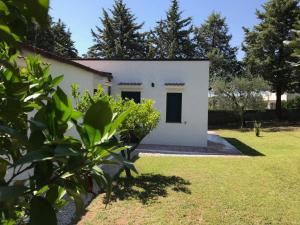 ピスティッチにあるVilla Il Carrubo - Basilicataの木の小さな白い家