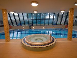 a large swimming pool in a large building at Phoenix in Kołobrzeg