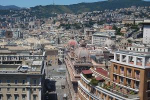 A general view of Genova or a view of the city taken from Az apartmant