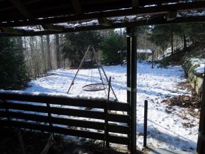 Waldhütte kapag winter