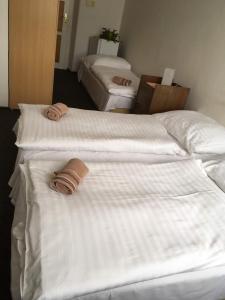 Postel nebo postele na pokoji v ubytování Hotel Jordánek
