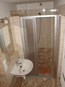 Koupelna v ubytování Apartmán Augsten