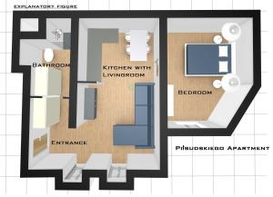 Plan piętra w obiekcie Piłsudskiego In City Apartments