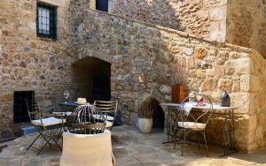 Reštaurácia alebo iné gastronomické zariadenie v ubytovaní Villa Vager Mani Hotel
