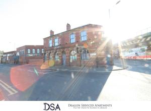 a view of a street with a brick building at Birmingham Central Station Apartment (Flat 1) in Birmingham