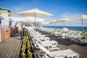Widok na morze z tego hotelu