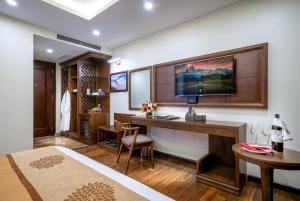 TV a/nebo společenská místnost v ubytování Sapa Relax Hotel & Spa