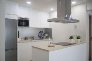 Kuchyň nebo kuchyňský kout v ubytování Lavaderos Suites