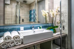 Koupelna v ubytování Open Hotel Szentes