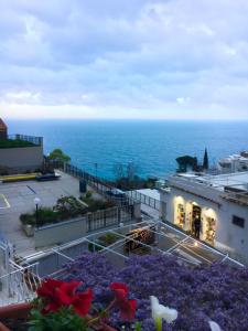a view of the ocean from the roof of a building at Hotel Villa Delle Palme in Positano in Positano