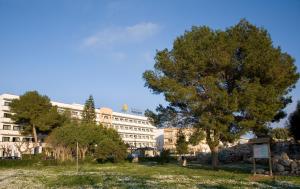 un gran edificio con un árbol delante en Hotel Mariant, en S'Illot