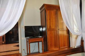 TV a/nebo společenská místnost v ubytování Sir David Balaton Castle Apartmanok