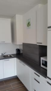 Kuchyň nebo kuchyňský kout v ubytování Familienapartment Sunnseitn