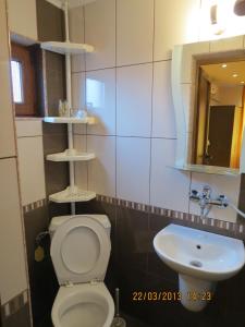 A bathroom at Family Hotel Lebed Még 26 kép