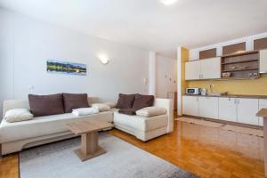 Kuchyň nebo kuchyňský kout v ubytování Apartma Luna