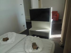 Voodi või voodid majutusasutuse Albergo Dongo toas