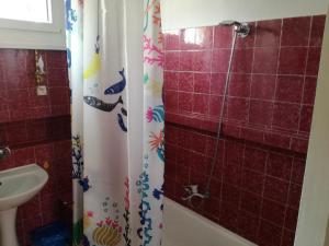 a bathroom with a shower and a sink at Apartament Mamamiry in Głuchołazy +23 photos