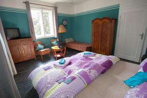 Postel nebo postele na pokoji v ubytování Vila Sazava