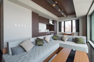 A seating area at Niseko Central Condominiums