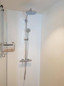 ミッデルケルケにあるVilla Novaのバスルーム(ガラスドア、シャワー付)