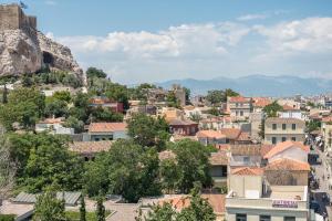 Uma vista geral da montanha ou uma vista da montanha a partir do apartamento