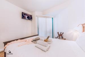 Ein Bett oder Betten in einem Zimmer der Unterkunft Family Vacation by Lake Kinneret