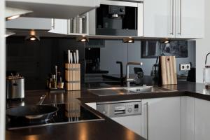 A kitchen or kitchenette at Luxoise Apartments