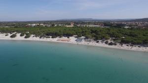 uma vista aérea de uma praia com um resort em Hotel Oasis em Alghero