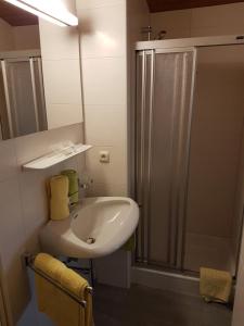Koupelna v ubytování Pension Garni Appartement Ortner