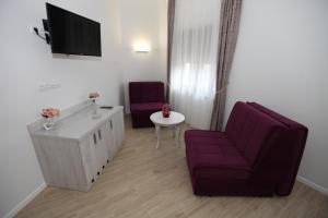 Televiisor ja/või meelelahutuskeskus majutusasutuses Apis Hotel