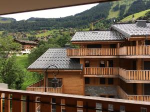 a view from the balcony of a hotel at Les 4 Elements in Châtel