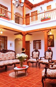 Χώρος καθιστικού στο Casa Hotel Las Plazas