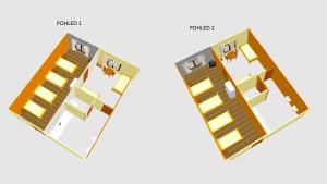 a floor plan of a house with at Ubytovani, (apartman) - sportovni hala TJ in Strážnice