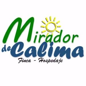 卡利馬的住宿－Mirador de Calima，太阳下米切洛布超拉蒂娜的标志