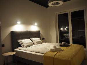 Postel nebo postele na pokoji v ubytování Apartament Olszówka Bielsko-Biała