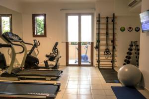 Fitness centrum a/nebo fitness zařízení v ubytování Aristea Hotel