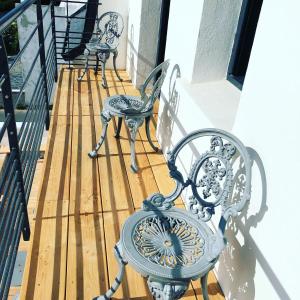 Balkón nebo terasa v ubytování Roscoff Beach House