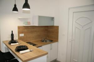 Kuchyň nebo kuchyňský kout v ubytování Stylish Apartment in City Center
