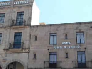 a building with the words hotel puebla del centro at Hotel Posada del Cortijo in Morelia
