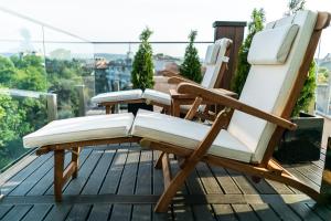 Balkón nebo terasa v ubytování mOdus Hotel